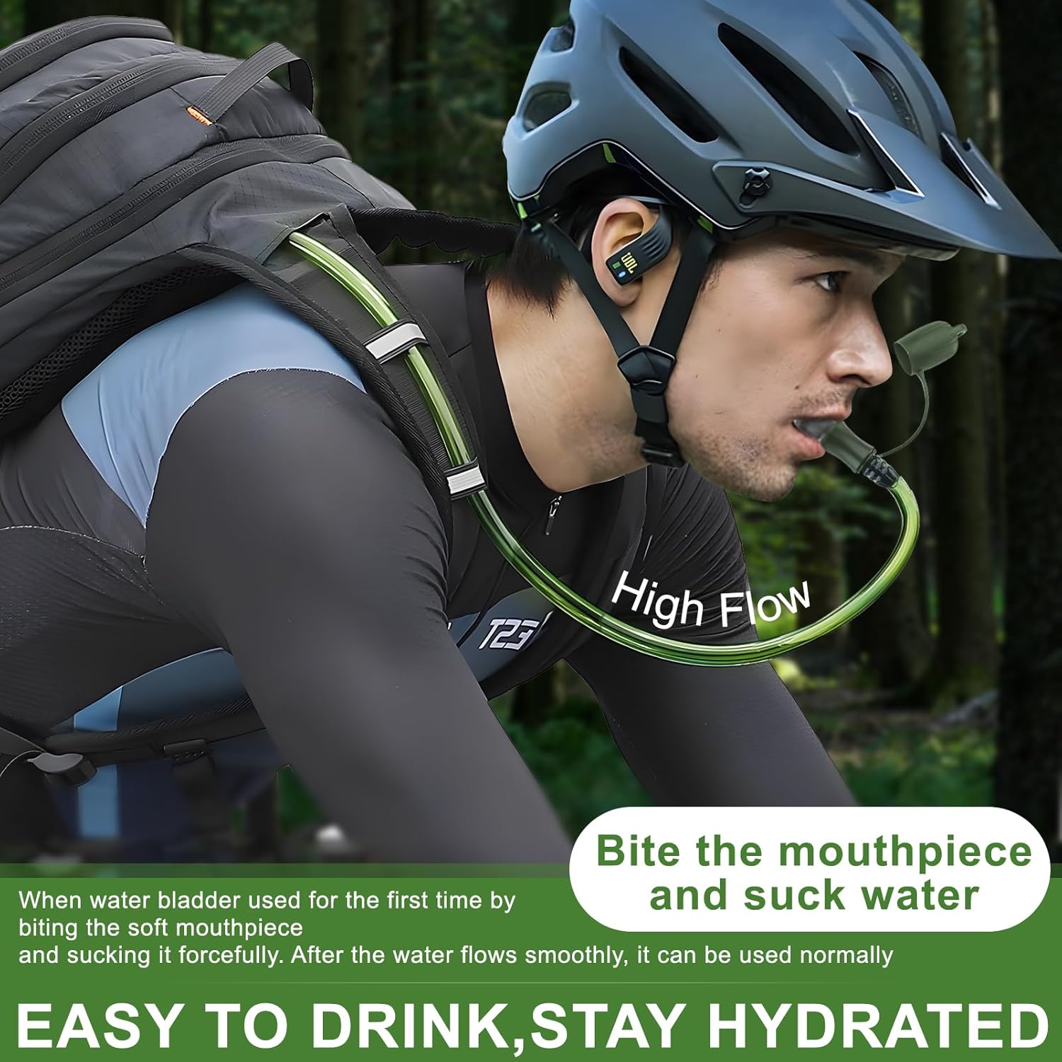 Hydration Bladder, 1.5-2-3L Water Bladder for Hiking Backpack, BPA-Free Leak Proof Water Reservoir Storage Bag, Water Pouch Hydration Pack for Camping Cycling Running - Image 6