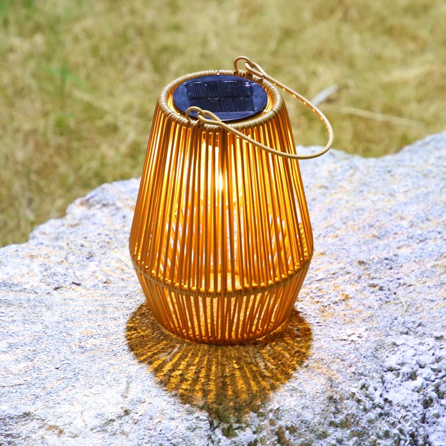 Solar Lanterns Outdoor, KagoLing Solar Hanging Lantern Lights Decorative Christmas Light for Garden Patio Courtyard Lawn-2 Pack, HANDLAN-02 - Image 7
