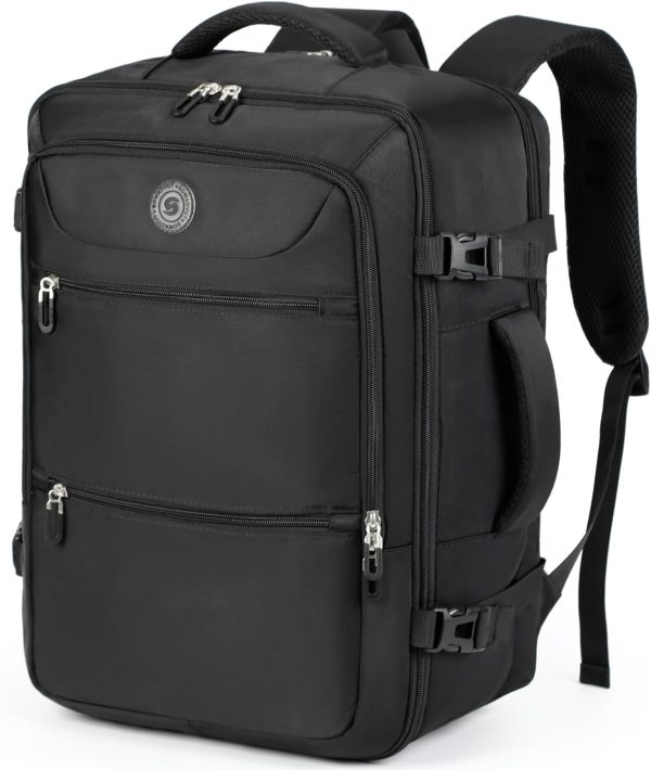 Travel Laptop Backpack, Extra Large Backpacks, Flight Approved Daypack, Business Bag Fit 17.3 inch Laptop for Men Women (Black)